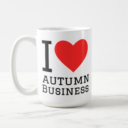 Ik hou van herfst outfit koffiemok (Links)