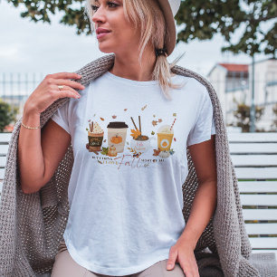 Ik hou van herfst Pompoen kruiden latte T-shirt