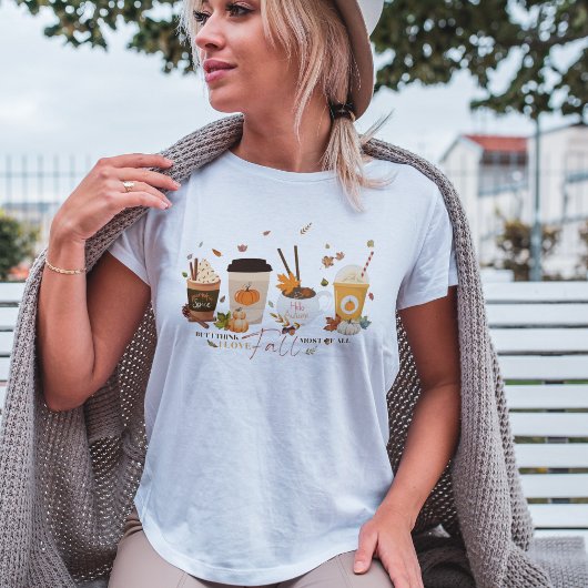 Ik hou van herfst | Pompoen kruiden latte T-shirt