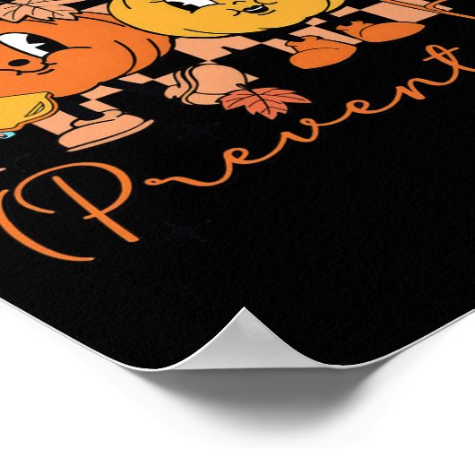 Ik hou van Herfst preventie fysiotherapie of pompo Poster (Hoek)