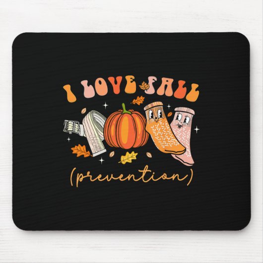 Ik hou van Herfst preventie Herfst fysiotherapie Muismat (Voorkant)