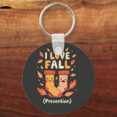 Ik hou van Herfst preventie herfstgezellig pompoen Sleutelhanger (Voorkant)