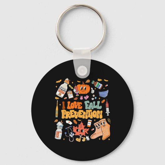 Ik hou van Herfst Preventie Thanksgiving Nurse Phy Sleutelhanger (Voorkant)