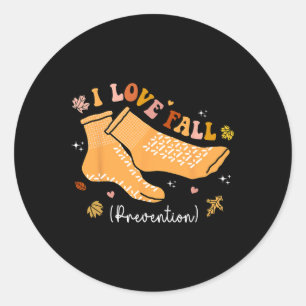 Ik hou van Herfst Prevention Herfst Fysiotherapie  Ronde Sticker