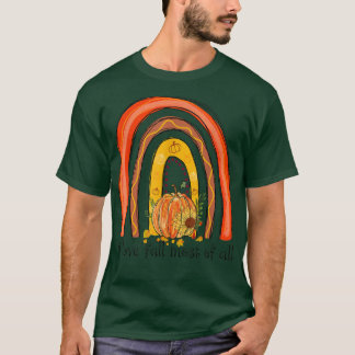 Ik hou van Herfst regenboogpompoenen... het meeste T-shirt