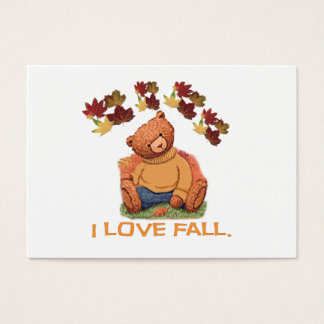 Ik hou van Herfst Teddy Bear Visitekaartje