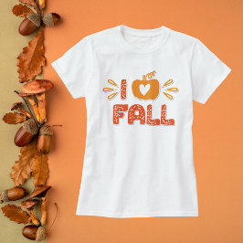 Ik hou van Herfst typografie T-shirt