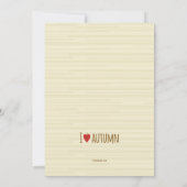 Ik hou van herfst uitnodiging (Achterkant)