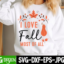 Ik hou van Herfst, vooral van design T-shirt