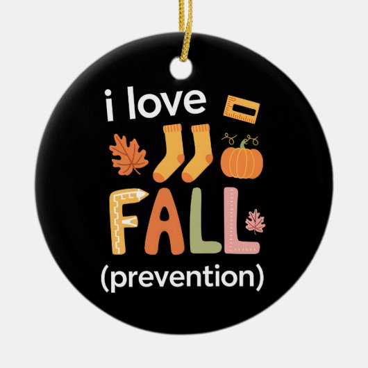 Ik hou van Herfst voorkomen Keramisch Ornament (Voorkant)