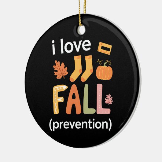 Ik hou van Herfst voorkomen Keramisch Ornament (Links)