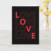 Ik hou van herhaalde tekst Valentijnsdag Kaart (Gele Bloem)