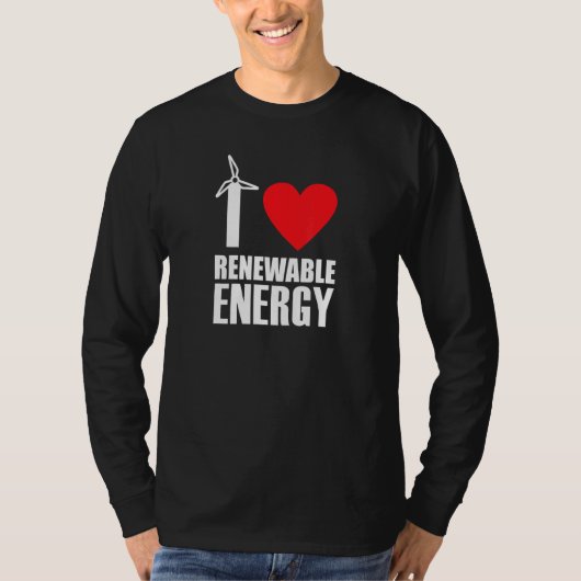 Ik hou van hernieuwbare energie t-shirt (Voorkant)