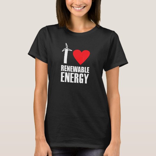 Ik hou van hernieuwbare energie t-shirt (Voorkant)