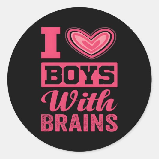 Ik hou van hersenen vriend ronde sticker (Voorkant)