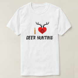 Ik hou van herten jagen - Hart doelwit kogel grafi T-shirt