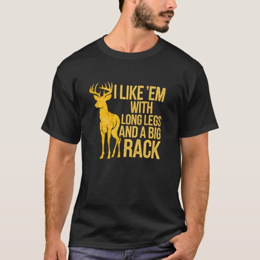 Ik Hou van Herten met Lange Poten & Grote Geweien T-shirt (Voorkant)