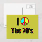 Ik hou van het 70-vredesteken briefkaart (Voorkant / Achterkant)