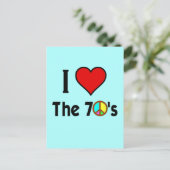 Ik hou van het 70-vredesteken briefkaart (Staand voorkant)