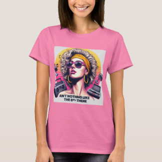 Ik hou van het 80's retro mode vibes T-shirt