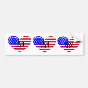 Ik hou van het Amerikaanse hart Bumpersticker