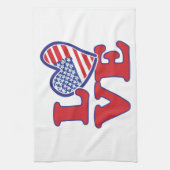 Ik hou van het Amerikaanse hart Theedoek (Verticaal)