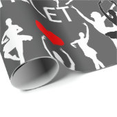 Ik hou van het balletpatroon. White Ballet Dancers Cadeaupapier (Rol Hoek)