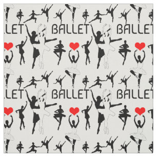 Ik hou van het balletpatroon. Zwarte balletdansers Stof