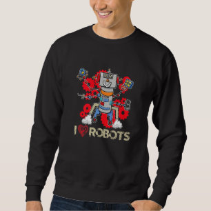 Ik hou van het bouwen van robots machines robotica trui