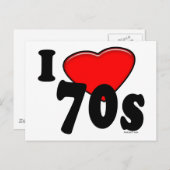 Ik hou van het Briefkaart van de jaren 70 (Voorkant / Achterkant)