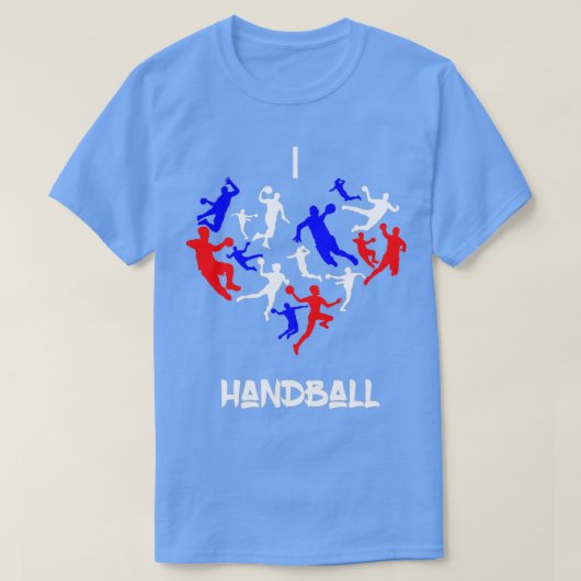 Ik hou van het cadeaidee van een handbal 4 t-shirt (Design voorkant)