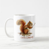 Ik hou van het CAMPING Fun Squirrel Cute Animal Qu Koffiemok (Links)