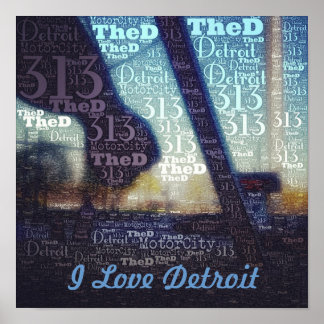 Ik hou van het D-poster Poster