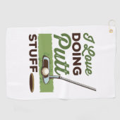Ik hou van het doen van Putt Stuff Funny Golf Putt Golfhanddoek (Horizontaal)