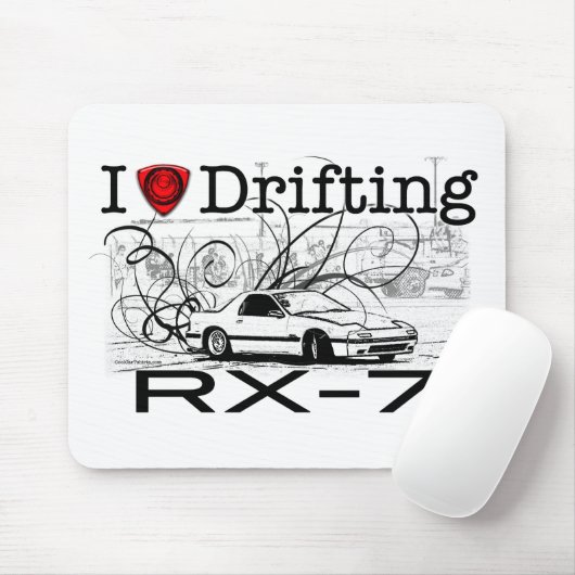 Ik hou van het drijven van RX-7 Muismat (Met muis)