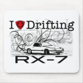 Ik hou van het drijven van RX-7 Muismat (Voorkant)