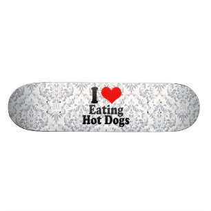 Ik hou van het Eaten van Hete Honden Persoonlijk Skateboard