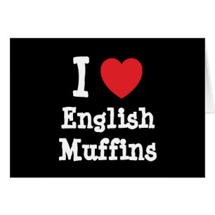 Ik hou van het Engelse Muffins hart T-Shirt