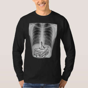 Ik hou van het eten van broodjes röntgenfoto's t-shirt
