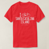 Ik hou van het fietsen van Santa Catalina Island C T-shirt (Design voorkant)