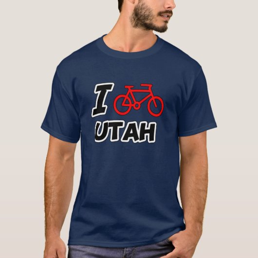 Ik hou van het fietsen van Utah T-shirt (Voorkant)