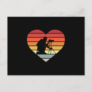 Ik hou van het fotograferen van vintage hart briefkaart