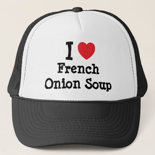 Ik hou van het Franse Onion Soup hart T-Shirt Trucker Pet (Voorkant)