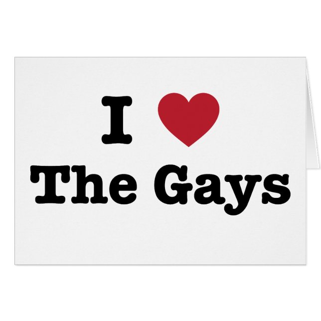 Ik hou van het Gays Shirt (Voorkant Horizontaal)