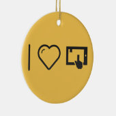 Ik hou van het gebruik van Ipad Keramisch Ornament (Rechts)