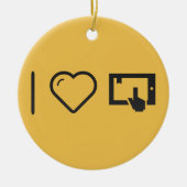 Ik hou van het gebruik van Ipad Keramisch Ornament (Voorkant)