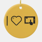 Ik hou van het gebruik van Ipad Keramisch Ornament (Achterkant)