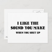 Ik hou van het geluid dat je maakt als je je kop d briefkaart (Voorkant / Achterkant)