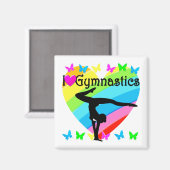IK HOU VAN HET GYMNASTISCHE ONTWERP MAGNEET (Voorkant / Achterkant)