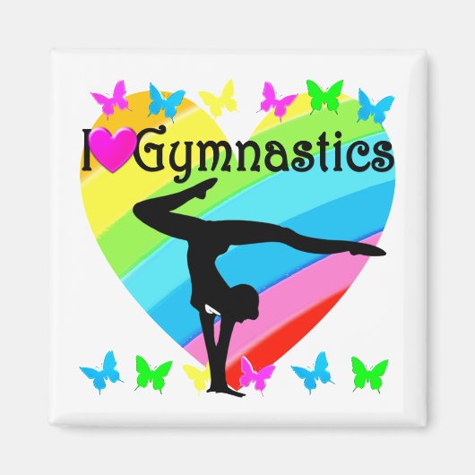IK HOU VAN HET GYMNASTISCHE ONTWERP MAGNEET (Voorkant)